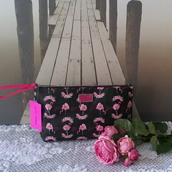 Betsey Johnson Handbags - Betsey Johnson Flamingo Wristlet